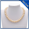 AAA 10MM Gold Color Freshwater Shell Cheap Pearl Pendant Necklace
